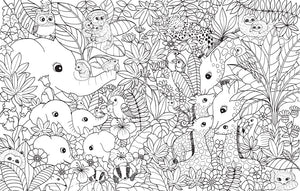 A Million Baby Animals (A Million Creatures to Color) by Mayo