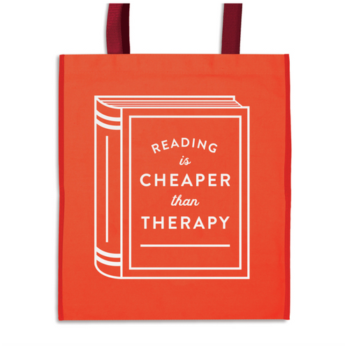 Reading Is Cheaper Than Therapy Reusable Shopping Bag