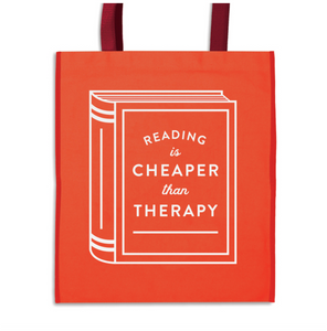 Reading Is Cheaper Than Therapy Reusable Shopping Bag