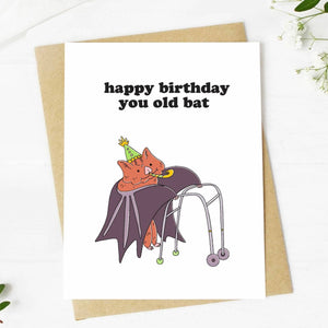 "Happy Birthday You Old Bat" Birthday Card