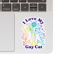 I Love My Gay Cat Vinyl Sticker