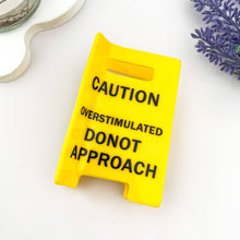 “Overstimulated” Warning Acrylic Hair Claw Clip: Yellow