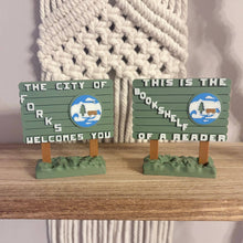 3d Printed Forks, Wa Twilight Inspired Sign: Small (3 inches) / The City of Forks Welcomes You