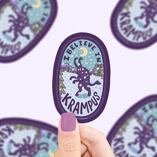 Believe In Krampus Vinyl Sticker