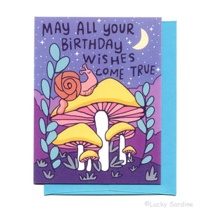 Birthday Wishes Mushroom Card