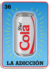 Loteria Diet Cola La Adicción Die Cut Sticker