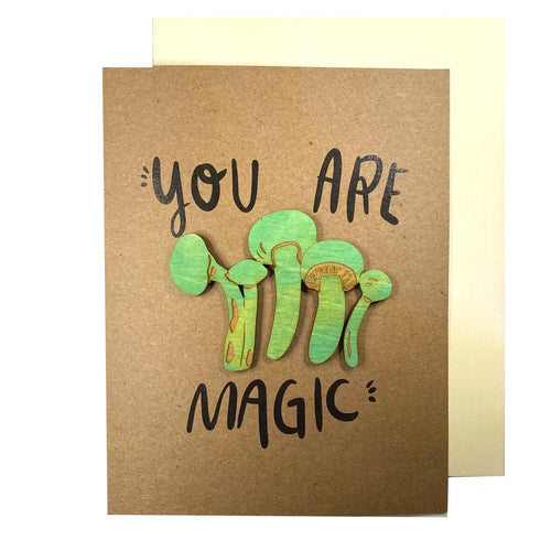 You Are Magic - Mushroom Magnet w/ Card