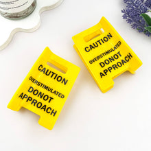“Overstimulated” Warning Acrylic Hair Claw Clip: Yellow