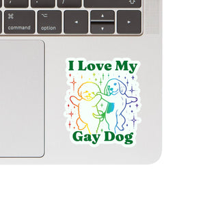 I Love My Gay Dog Vinyl Sticker