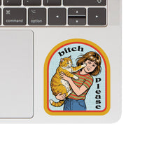 Bitch Please Kitty Cat Face Slap Vinyl Sticker