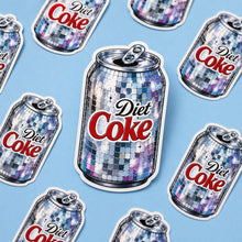 Disco Ball Diet Coke Can Sticker: Vinyl Decal: Holographic