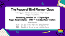The Peace of Mind Planner Class 10/1/25