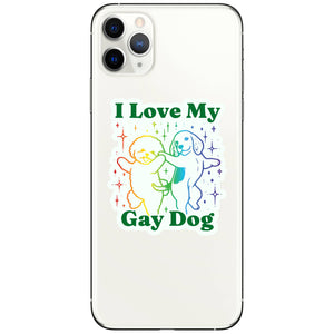 I Love My Gay Dog Vinyl Sticker