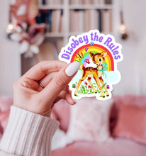 Disobey the Rules Sarcastic Vintage Sticker