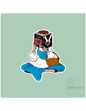 Princess Reading - Twilight Sticker: 3 inch