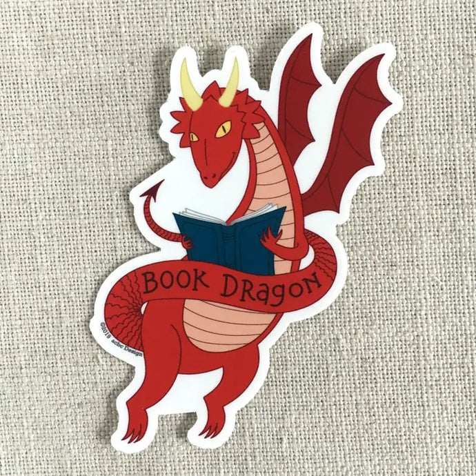 Book Dragon Sticker – Maggie Mae's Bookshop