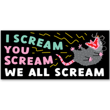 We All Scream Sticker, 2.25" x 5"