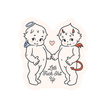 Let's Fuck Shit Up Angel Devil Vinyl Sticker