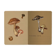 A6 Passport Notebook  - Mushrooms on White