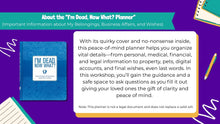 The Peace of Mind Planner Class 10/1/25