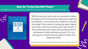 The Peace of Mind Planner Class 10/1/25