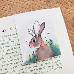 Jackalope with Pines Magnetic Bookmark