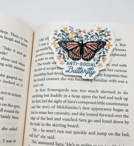 Antisocial Butterfly Magnetic Bookmark