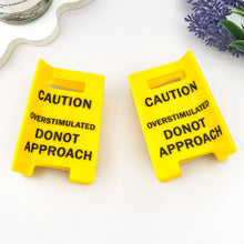 “Overstimulated” Warning Acrylic Hair Claw Clip: Yellow