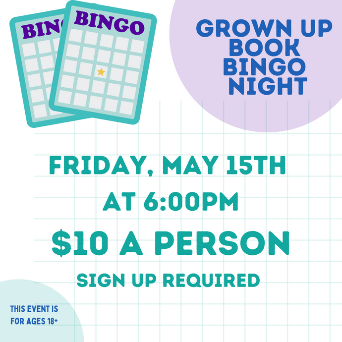 May 15th Grown Up Book Bingo