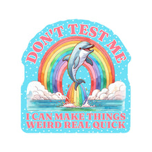 80s Funny Bright Humor: Don't Test Me Vinyl Sticker