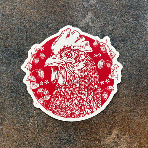 Chicken and Berries Sticker