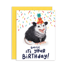 Smile! It's Your Birthday Opossum Birthday Greeting Card