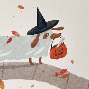 Happy Halloween Dog Greeting Card