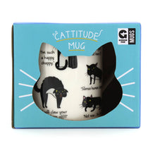 Cattitude Mug: Dishwasher safe and microwaveable.