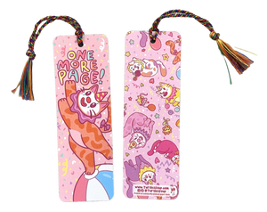 One More Page Clown Cat Reader Gift Bookmark with Tassel