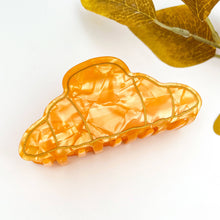 Cute Croissant Acrylic Printed Hair Claw Clip: Brown