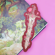 Fantasy Sword and Roses Reading Gift Bookmark