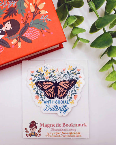 Antisocial Butterfly Magnetic Bookmark