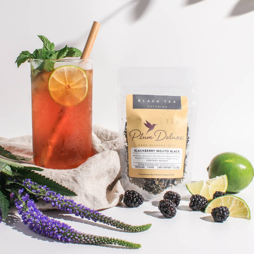 Blackberry Mojito Spearmint Lime Black Loose Leaf Tea: 1 oz