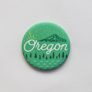 Oregon Landscape Round Magnet