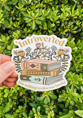Introvert Book Lover Vinyl Sticker