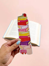 Romance Book Stack Die Cut Bookmark