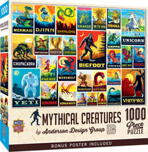 Vintage Posters - Mythical Creatures 1000 Piece Jigsaw Puzzle