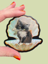 Tuxedo Kitty in Seashell STICKER 3 Inch