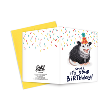 Smile! It's Your Birthday Opossum Birthday Greeting Card