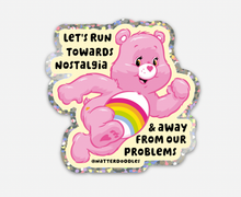 Let’s Run Towards Nostalgia Care Bear Vinyl Sticker