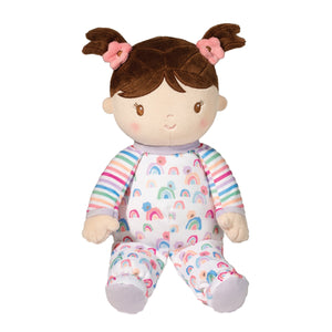 Isabelle Rainbow Stripe Soft Doll Plush
