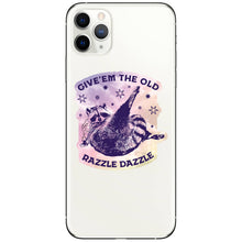 Give 'Em The Old Razzle Dazzle Racoon Sticker