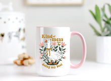 Goose Ceramic Mug : Pink Handle + Inside / 15oz / Horrors persist