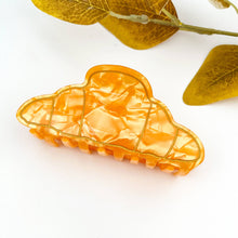 Cute Croissant Acrylic Printed Hair Claw Clip: Brown